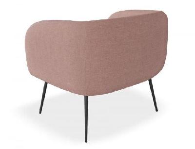 amour soft pink armchair - brushed matt gold legs 