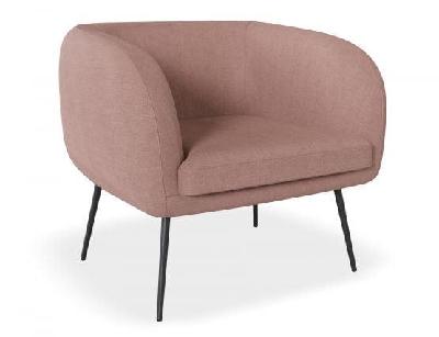 amour soft pink armchair - brushed matt gold legs 