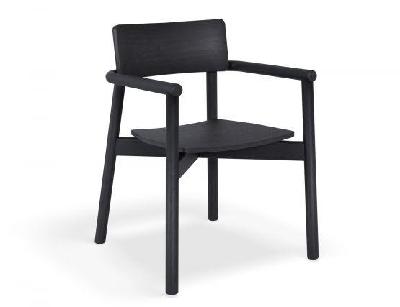 andi wooden armchair black ash 