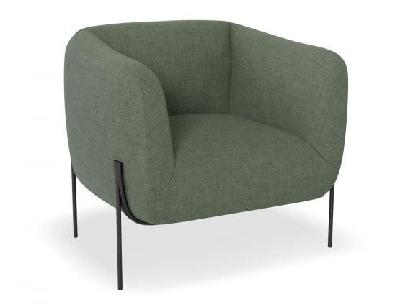 belle kelp green armchair - brushed matt bronze legs 