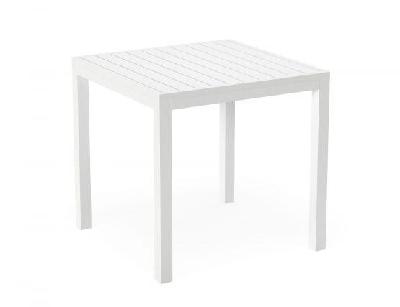 halki outdoor table - matte white - 77cm x 77cm 