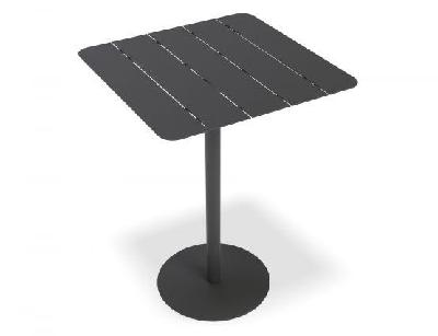 roku high bar outdoor table - matte charcoal - 75 x 75cm table top 