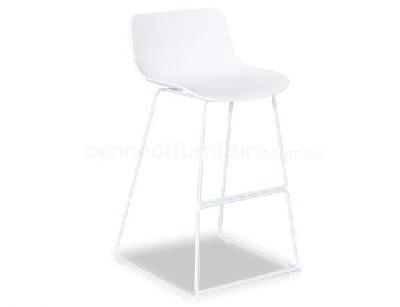 umbria white bar stool white frame - 66cm kitchen bench height 