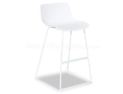 umbria white bar stool white frame - 66cm kitchen bench height