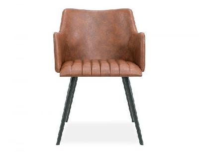 andorra armchair tan vintage vegan leather 