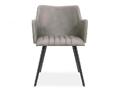 andorra armchair grey vintage vegan leather 