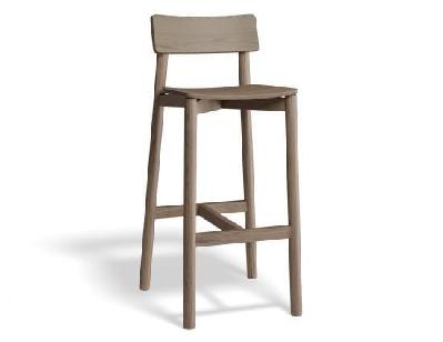 andi wooden bar stool autumn walnut - 75cm seat height (bar bench height) 