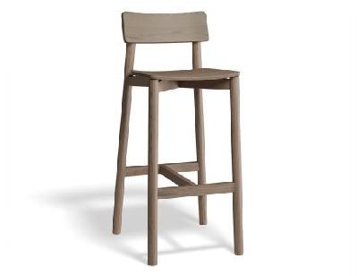 andi wooden bar stool autumn walnut - 66cm seat height (kitchen bench height) 