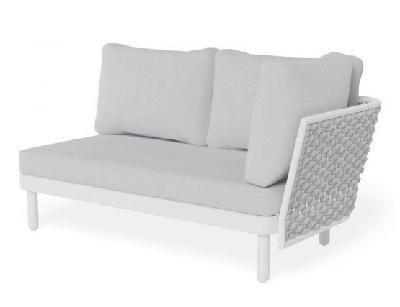 siano outdoor modular lounge - right arm - light grey and matte white 