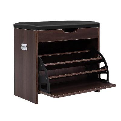 12 pairs shoe cabinet organiser wooden storage bench stool