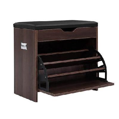 12 pairs shoe cabinet organiser wooden storage bench stool