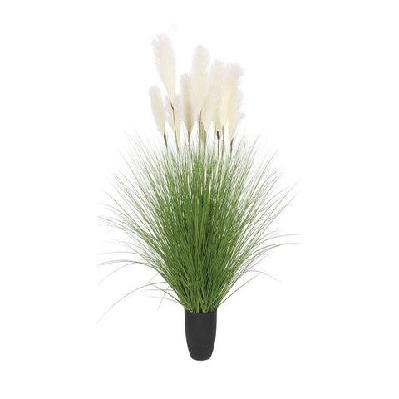 137cm green artificial indoor potted bulrush grass tree fake plant simulation decorative