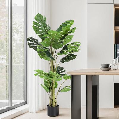 140cm artificial monstera tree faux trees indoor decor artificial plants lifelike plant 1.4m