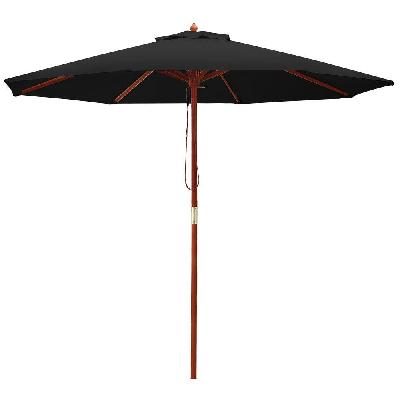2.7m outdoor pole umbrella cantilever stand garden umbrellas patio black