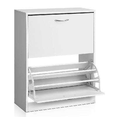 2 door shoe cabinet - white