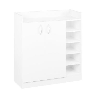 2 doors shoe cabinet storage cupboard - white
