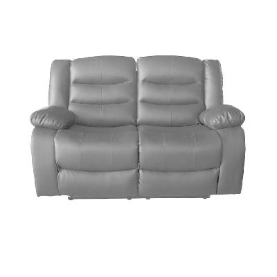 colson 2-seater faux leather recliner sofa lounge couch- black color