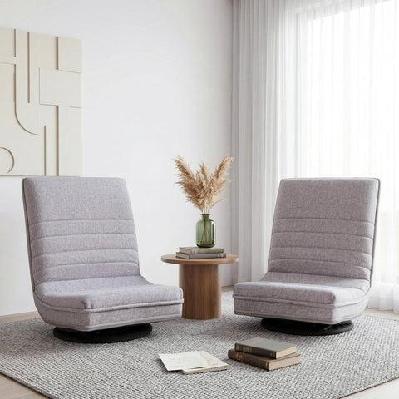 2 swivel floor chair 360 adjustable foldable lounge seat floor sofa chair grey