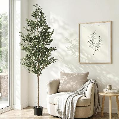 210cm artificial olive tree faux trees indoor decor artificial plants lifelike plant 2.1m