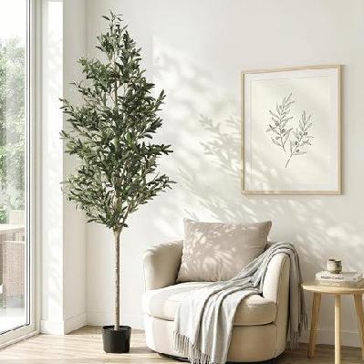 210cm artificial olive tree faux trees indoor decor artificial plants lifelike plant 2.1m