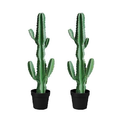 2x 105cm green artificial indoor cactus tree fake plant simulation decorative 6 heads