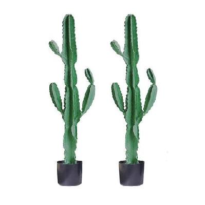 2x 120cm green artificial indoor cactus tree fake plant simulation decorative 6 heads