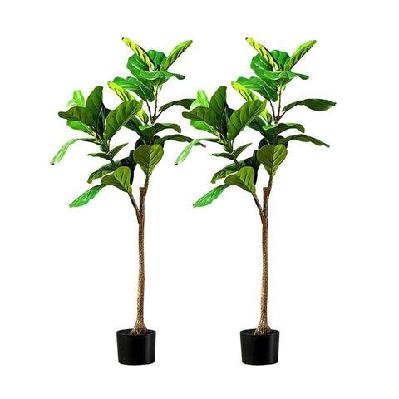 2x 120cm green artificial indoor qin yerong tree fake plant simulation decorative