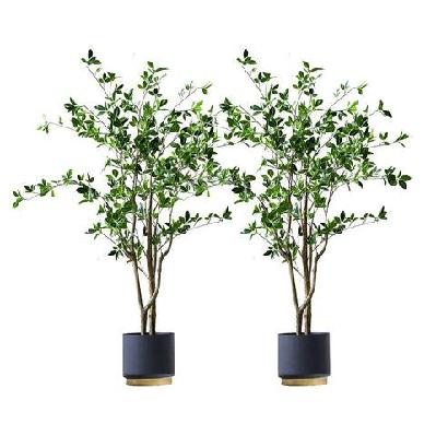 2x 120cm green artificial indoor watercress tree fake plant simulation decorative