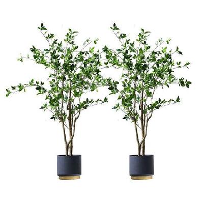 2x 120cm green artificial indoor watercress tree fake plant simulation decorative