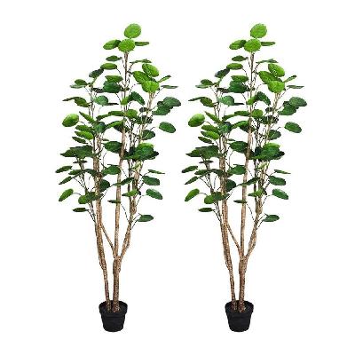 2x 150cm green artificial indoor pocket money tree fake plant simulation decorative