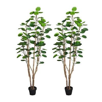 2x 150cm green artificial indoor pocket money tree fake plant simulation decorative