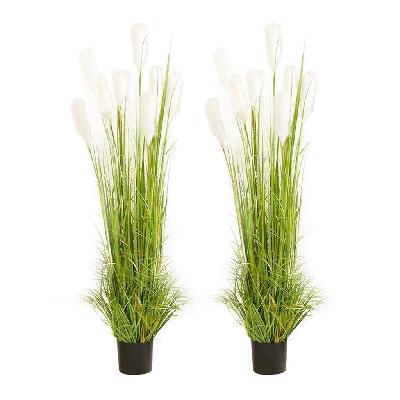 2x 150cm green artificial indoor potted reed grass tree fake plant simulation decorative