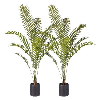 2x 160cm green artificial indoor rogue areca palm tree fake tropical plant home office decor