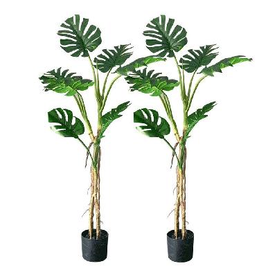 2x 160cm green artificial indoor turtle back tree fake fern plant decorative