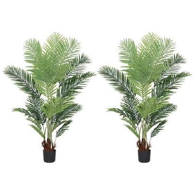 2x 165cm artificial swallowtail sunflower fake decoration tree flower pot plant