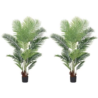2x 180cm artificial swallowtail sunflower fake decoration tree flower pot plant
