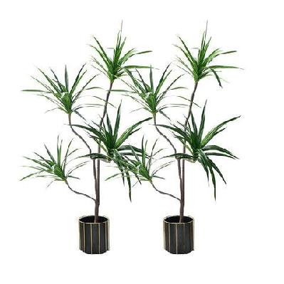 2x 180cm green artificial indoor brazlian iron tree fake plant decorative 4 heads