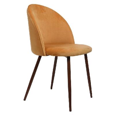 2x dining chairs seat french provincial kitchen lounge chair mustard