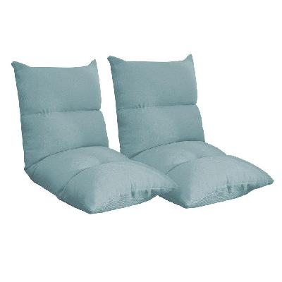 2x lounge floor recliner adjustable lazy sofa bed folding game chair mint green