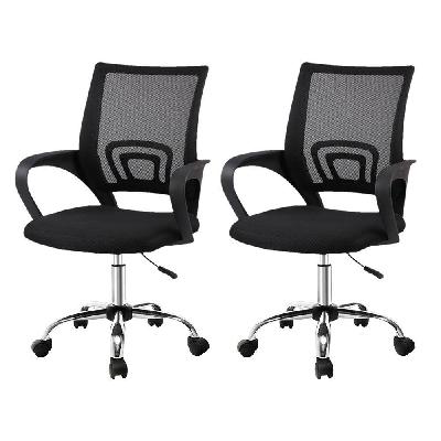 2x mesh office chair mid back black