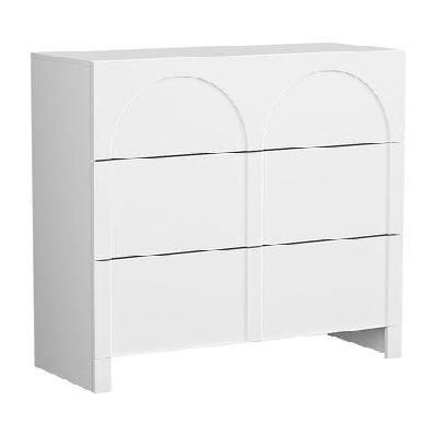 3 chest of drawers lowboy dresser cabinet white