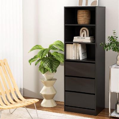 3 chest of drawers tallboy cabinet black