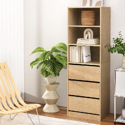 3 chest of drawers tallboy cabinet pine