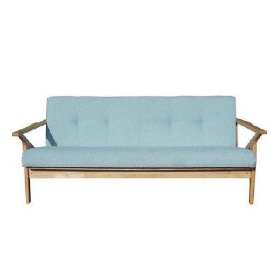 3-seater fabric wood sofa liucne couch oak frame - mint