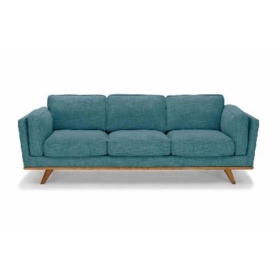 3 seater sofa teal fabric lounge set for living room couch with wooden frame