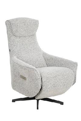 fabric electric recliner relaxing lounge accent armchair - light grey