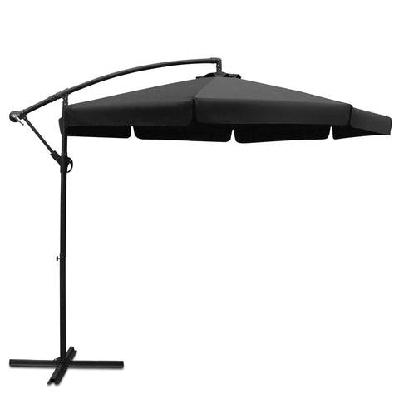 3m outdoor umbrella - black