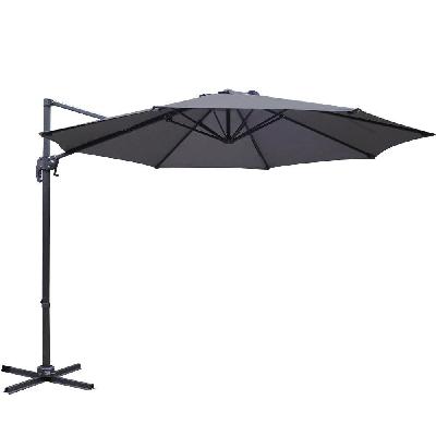 3m roma outdoor furniture garden umbrella 360 degree charcoal