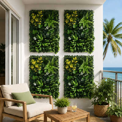 4pcs artificial plant wall panels 40x60cm boxwood panel backyard hedge grass backdrop green decor