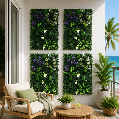 4pcs artificial plant wall panels 40x60cm boxwood panel hedge grass backdrop backyard green decor
